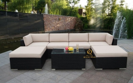 Sofa giả mây ngoài trời QD - 688