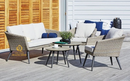 Sofa đan mây nhựa giả mây QD-691