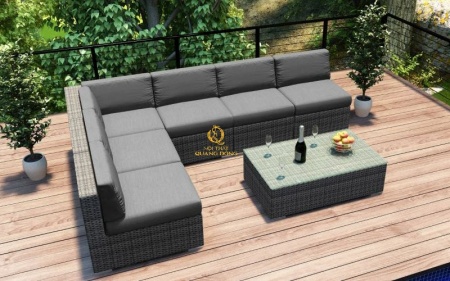 Sofa mây nhựa QD-728