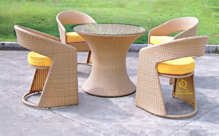 bàn ghế giả mây QD-2033