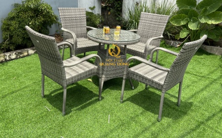 Bàn ghế giả mây QD - 2039