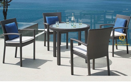 bàn ghế giả mây QD - 2040
