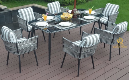 bàn ghế giả mây QD-2048