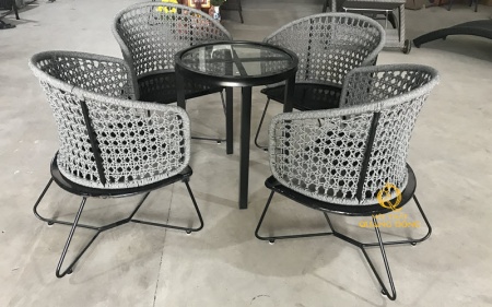 bàn ghế giả mây QD-2055