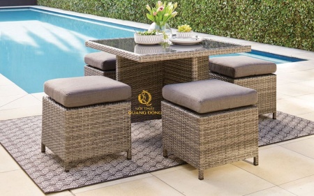 bàn ghế giả mây QD-2065