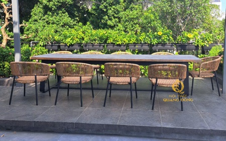 Bàn ghế giả mây QD-2103