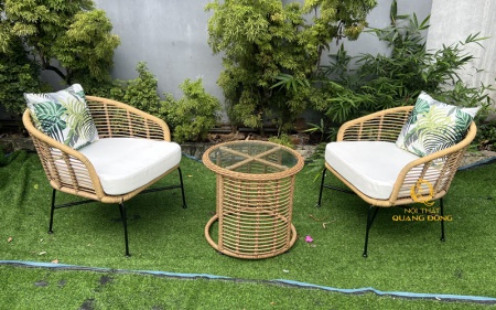 Bàn ghế giả mây QD-2120