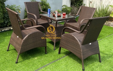 bàn ghế giả mây QD - 272