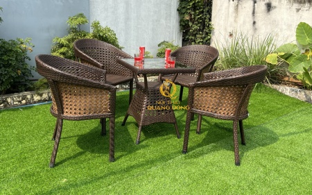 Bàn ghế giả mây QD - 274