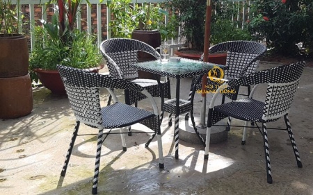bàn ghế giả mây QD - 281