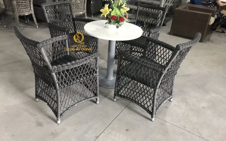bàn ghế giả mây QD-293