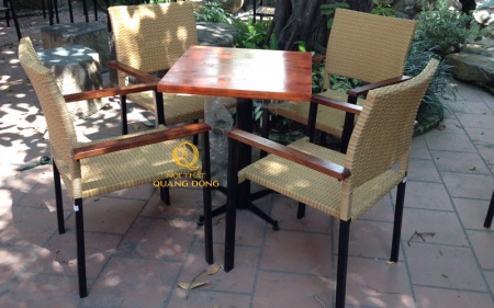 bàn ghế giả mây QD - 301