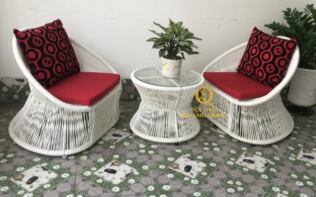 Bàn ghế giả mây QD - 307