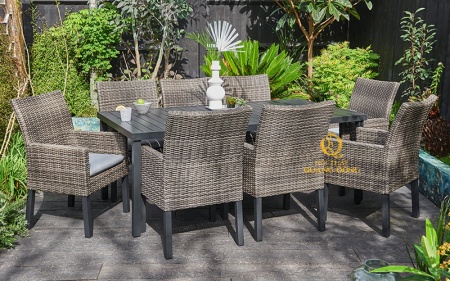 bàn ghế giả mây QD-313