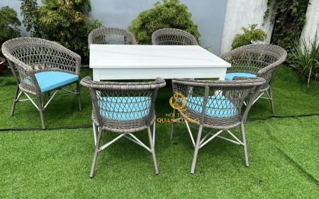 Bàn ghế giả mây QD - 317