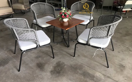 Bàn ghế giả mây QD - 338