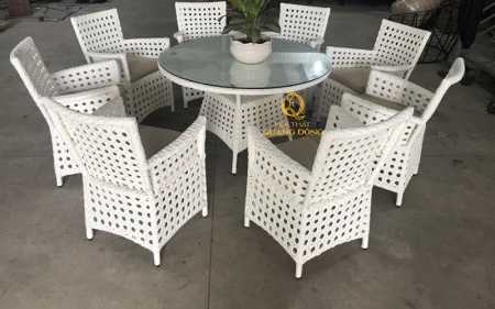 bàn ghế giả mây QD - 357