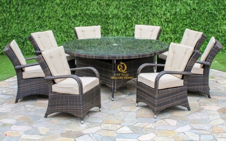 bàn ghế giả mây QD-359