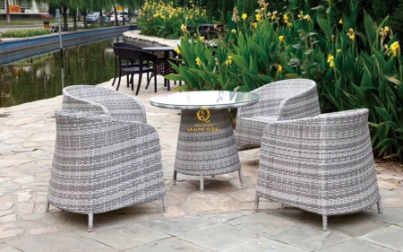 Bàn ghế giả mây QD - 360