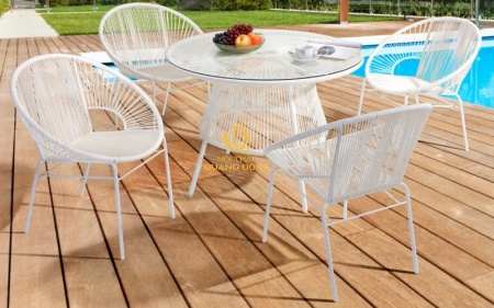 Bàn ghế giả mây QD - 361