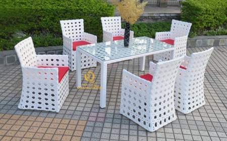 bàn ghế giả mây QD-364