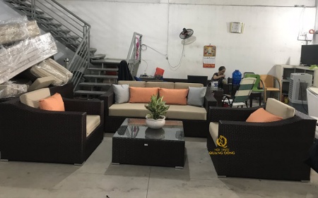 Bàn ghế giả mây QD - 711