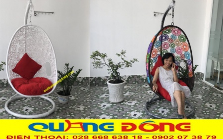 xích đu mây nhựa QD - 429