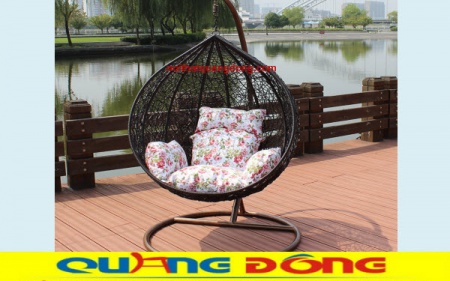 xích đu mây nhựa QD - 411