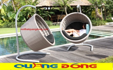 xích đu mây nhựa QD - 419