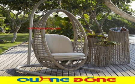 xích đu mây nhựa QD - 420