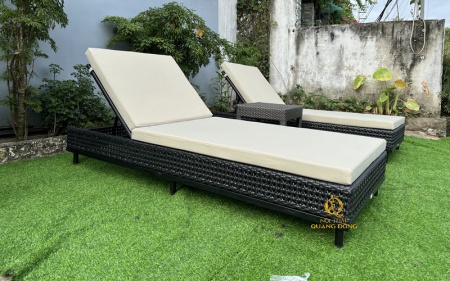 Ghế hồ bơi mây nhựa QD - 1268 điểm nhấn sang trọng cho không gian hồ bơi