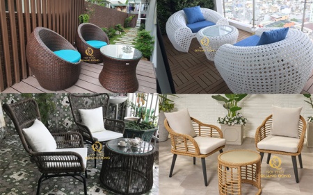 Thiên đường sản phẩm bàn ghế giả mây của Nội Thất Quang Đông
