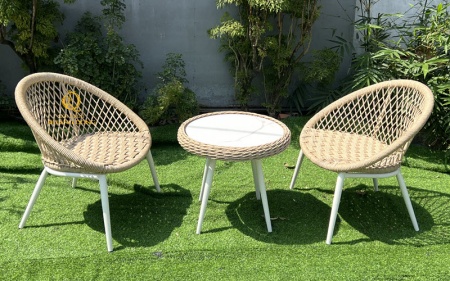 Bàn ghế giả mây ban công QD - 2110 mẫu hot đang gây sốt 2026