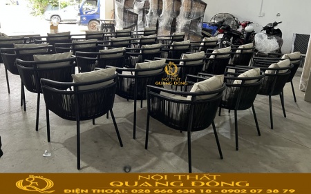 Giá bàn ghế đan mây nhựa chất lượng, giá rẻ sản xuất tại xưởng khu vực TP HCM