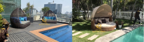 Slide giường tắm nắng