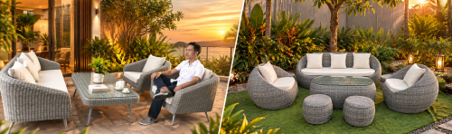 Slide sofa giả mây 
