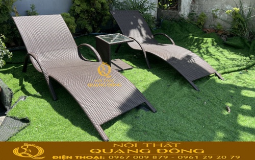 Ghế hồ bơi giả mây QD-1282 phù hợp không gian ngoài trời
