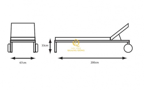 Ghế nằm hồ bơi QD-253 sang trọng
