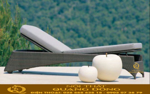 Ghế nằm hồ bơi mây nhựa QD-560