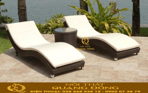 Ghế nằm hồ bơi QD-576 màu nâu