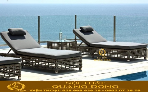 Ghế nằm hồ bơi giả mây thư giãn QD - 583