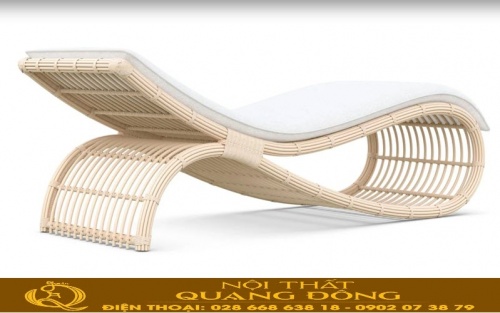 Mẫu ghế hồ bơi giả mây QD-597 kiểu dáng lượn sóng đẹp mắt