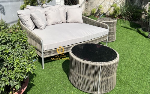 Giường tắm nắng mây nhựa QD-548
