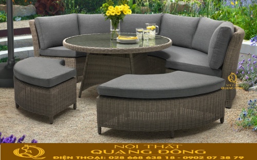 Sofa giả mây QD-627 thiết kế độc đáo mang đến cho không gian sống tiện nghi hơn