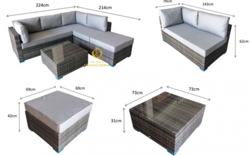 sofa giả mây QD - 666