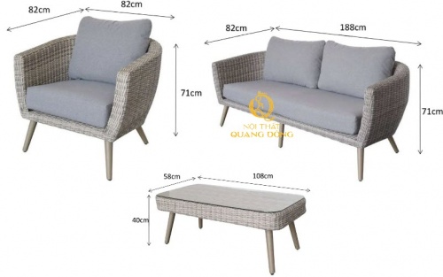 sofa mây nhựa QD-681