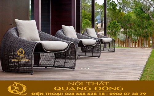 Ghế sofa giả mây QD-694 kiểu dáng độc đáo, rộng rãi và thoải mái