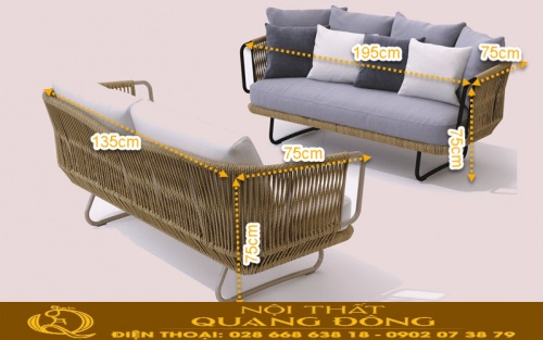 Sofa giả mây QD - 696