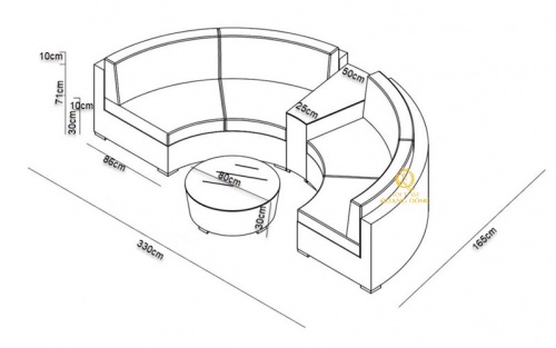 Sofa mây nhựa QD-722
