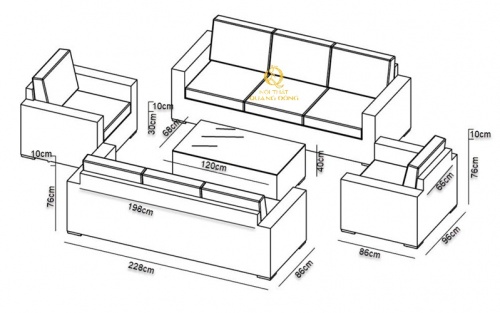 Sofa mây nhựa QD-724